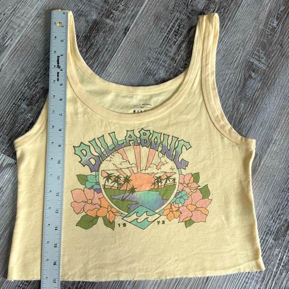 Billabong Yellow Cropped Tank Top - Picture 3 of 6